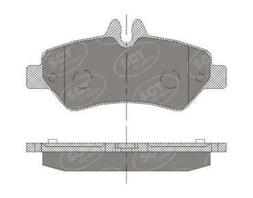 SP 413 PR SCT GERMANY Комплект тормозных колодок, дисковый тормоз (фото 1)