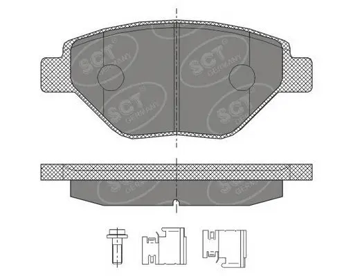 SP 428 PR SCT GERMANY Комплект тормозных колодок, дисковый тормоз (фото 1)