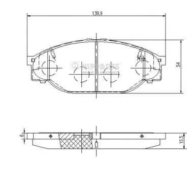 J3602053 NIPPARTS Комплект тормозных колодок, дисковый тормоз (фото 1)