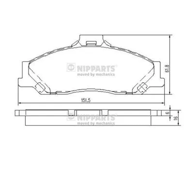 J3603053 NIPPARTS Комплект тормозных колодок, дисковый тормоз (фото 1)