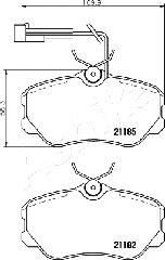 50-00-0218 ASHIKA Комплект тормозных колодок, дисковый тормоз (фото 2)