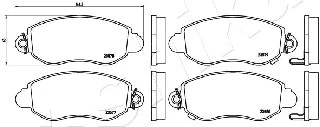 50-00-0323 ASHIKA Комплект тормозных колодок, дисковый тормоз (фото 2)