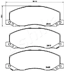 50-00-0405 ASHIKA Комплект тормозных колодок, дисковый тормоз (фото 2)