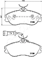 50-00-0902 ASHIKA Комплект тормозных колодок, дисковый тормоз (фото 2)