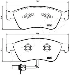 50-00-0923 ASHIKA Комплект тормозных колодок, дисковый тормоз (фото 2)