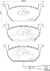 50-00-0938 ASHIKA Комплект тормозных колодок, дисковый тормоз (фото 2)