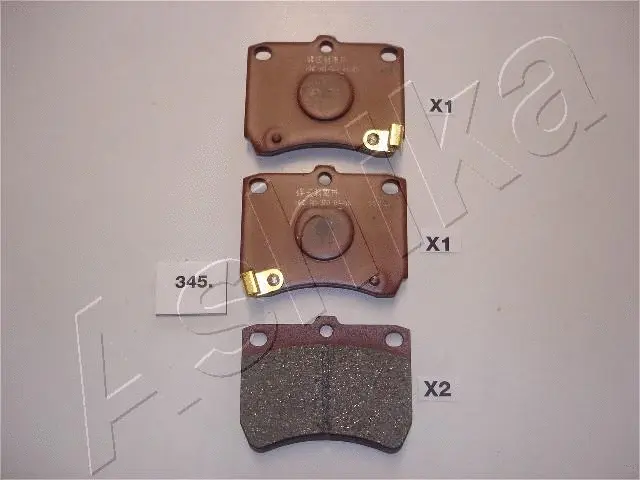 50-03-345 ASHIKA Комплект тормозных колодок, дисковый тормоз (фото 1)