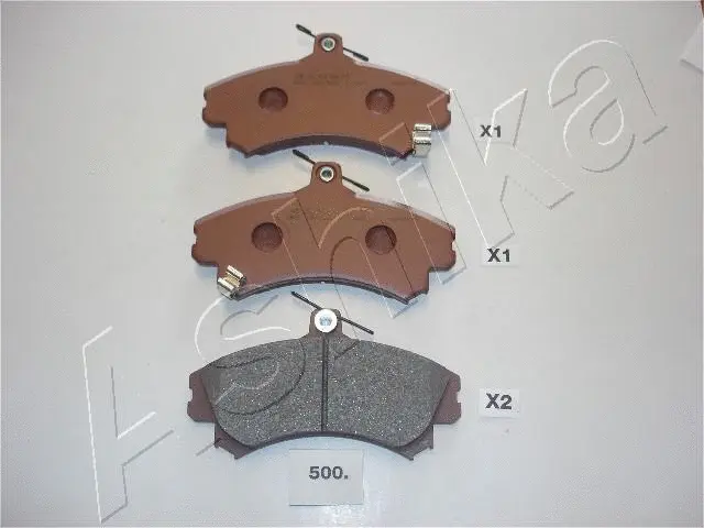50-05-500 ASHIKA Комплект тормозных колодок, дисковый тормоз (фото 1)