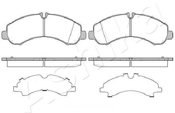 50-05-526 ASHIKA Комплект тормозных колодок, дисковый тормоз (фото 2)