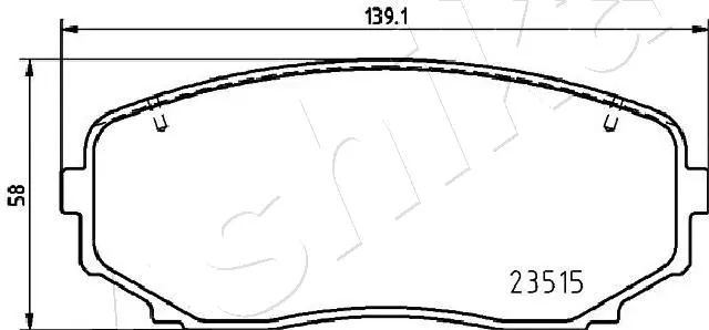 50-05-531 ASHIKA Комплект тормозных колодок, дисковый тормоз (фото 1)