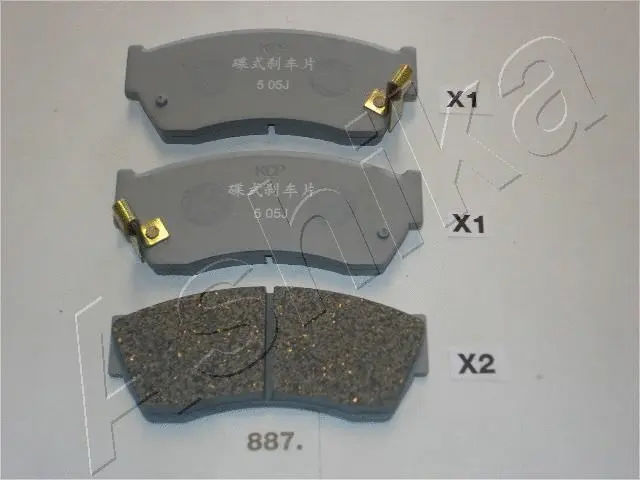 50-08-887 ASHIKA Комплект тормозных колодок, дисковый тормоз (фото 1)