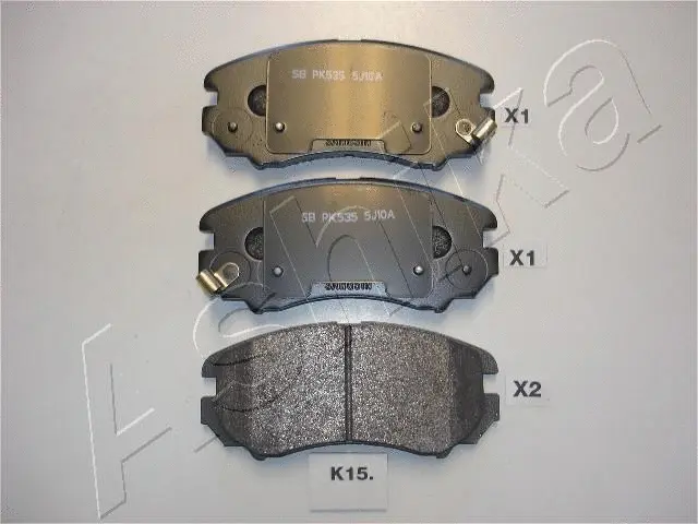50-K0-015 ASHIKA Комплект тормозных колодок, дисковый тормоз (фото 1)
