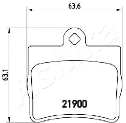 51-00-0503 ASHIKA Комплект тормозных колодок, дисковый тормоз (фото 2)