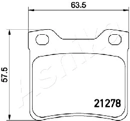 51-00-0615 ASHIKA Комплект тормозных колодок, дисковый тормоз (фото 2)