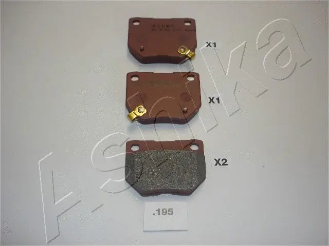 51-01-195 ASHIKA Комплект тормозных колодок, дисковый тормоз (фото 1)