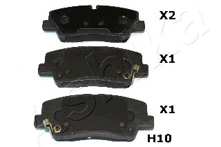 51-0H-H10 ASHIKA Комплект тормозных колодок, дисковый тормоз (фото 1)