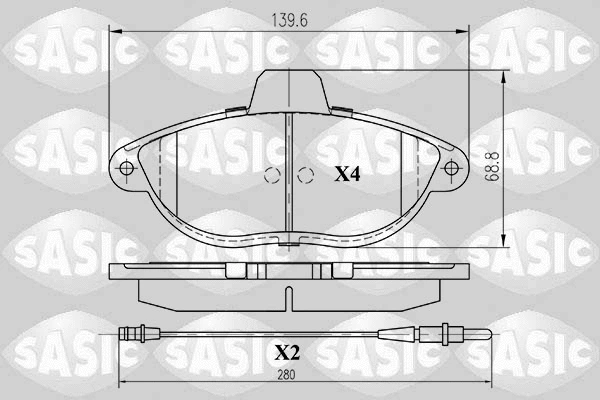 6210027 SASIC Комплект тормозных колодок, дисковый тормоз (фото 1)