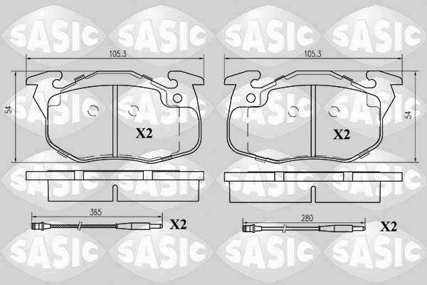 6210032 SASIC Комплект тормозных колодок, дисковый тормоз (фото 1)