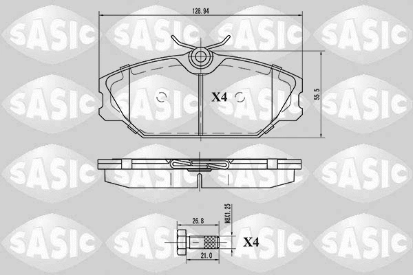 6214008 SASIC Комплект тормозных колодок, дисковый тормоз (фото 1)