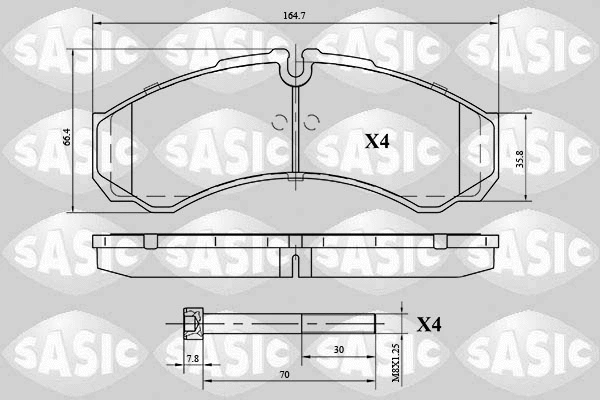 6216040 SASIC Комплект тормозных колодок, дисковый тормоз (фото 1)