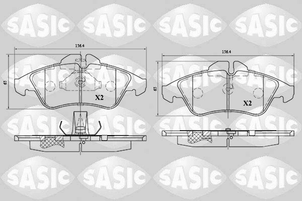 6216067 SASIC Комплект тормозных колодок, дисковый тормоз (фото 1)