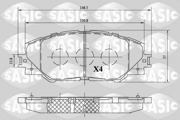 6216091 SASIC Комплект тормозных колодок, дисковый тормоз (фото 1)