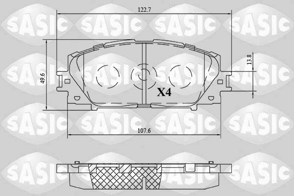 6216201 SASIC Комплект тормозных колодок, дисковый тормоз (фото 1)