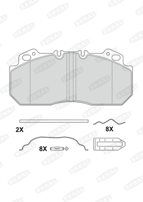 2909028004195724 BERAL Комплект тормозных колодок, дисковый тормоз (фото 1)