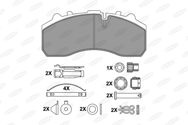 2910830004145674 BERAL Комплект тормозных колодок, дисковый тормоз (фото 1)