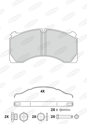 2912427004195504 BERAL Комплект тормозных колодок, дисковый тормоз (фото 1)