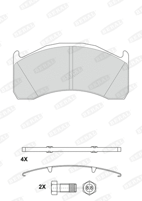 2913729004195624 BERAL Комплект тормозных колодок, дисковый тормоз (фото 1)