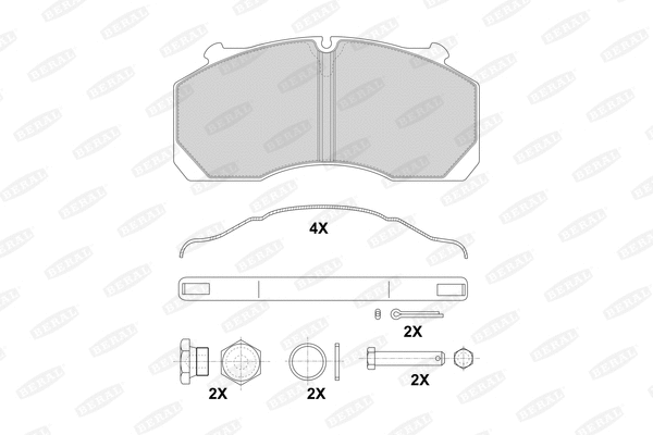 2915030004145674 BERAL Комплект тормозных колодок, дисковый тормоз (фото 1)