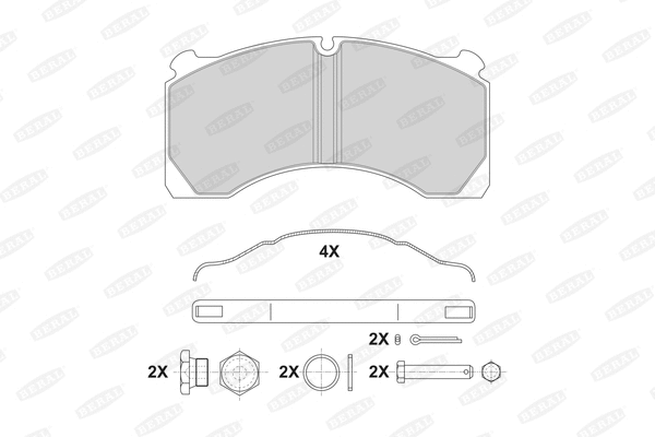 2915527004145504 BERAL Комплект тормозных колодок, дисковый тормоз (фото 1)