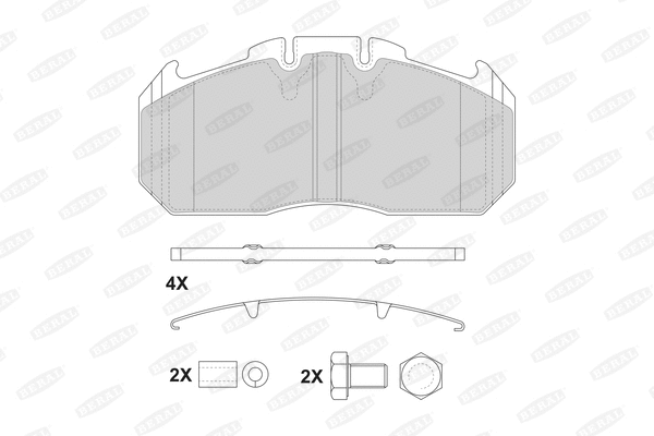 2915630004145724 BERAL Комплект тормозных колодок, дисковый тормоз (фото 1)