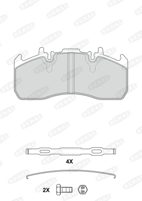 2917329004195724 BERAL Комплект тормозных колодок, дисковый тормоз (фото 1)