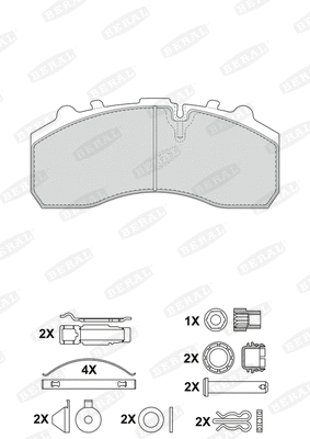 2917930004145694 BERAL Комплект тормозных колодок, дисковый тормоз (фото 1)