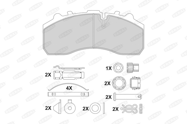 2917930004145764 BERAL Комплект тормозных колодок, дисковый тормоз (фото 1)