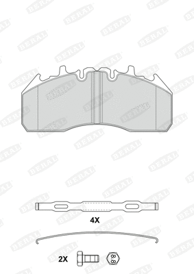 2921829004145724 BERAL Комплект тормозных колодок, дисковый тормоз (фото 1)