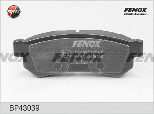 BP43039 FENOX Комплект тормозных колодок, дисковый тормоз (фото 1)