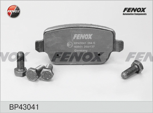BP43041 FENOX Комплект тормозных колодок, дисковый тормоз (фото 1)
