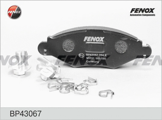 BP43067 FENOX Комплект тормозных колодок, дисковый тормоз (фото 1)