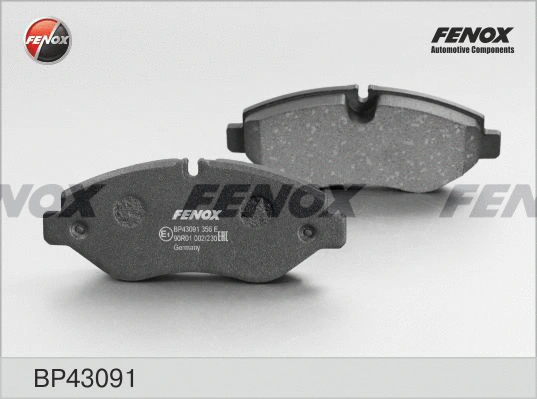 BP43091 FENOX Комплект тормозных колодок, дисковый тормоз (фото 1)