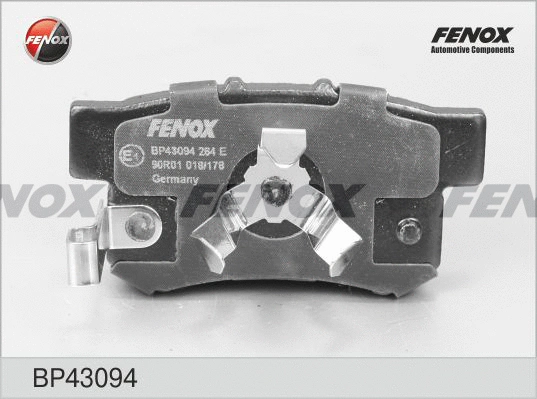 BP43094 FENOX Комплект тормозных колодок, дисковый тормоз (фото 1)