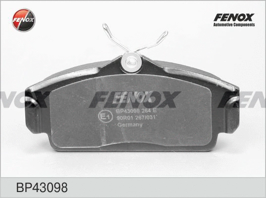 BP43098 FENOX Комплект тормозных колодок, дисковый тормоз (фото 1)