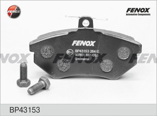 BP43153 FENOX Комплект тормозных колодок, дисковый тормоз (фото 1)