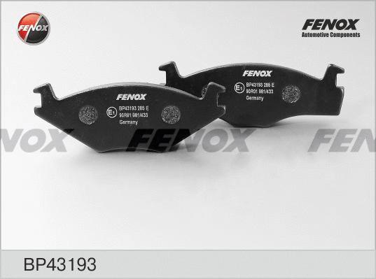 BP43193 FENOX Комплект тормозных колодок, дисковый тормоз (фото 1)