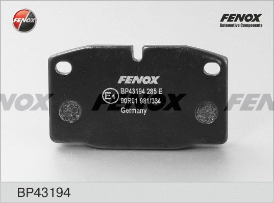 BP43194 FENOX Комплект тормозных колодок, дисковый тормоз (фото 1)