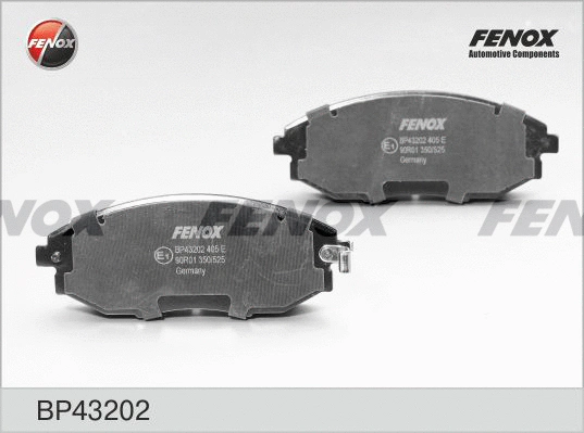 BP43202 FENOX Комплект тормозных колодок, дисковый тормоз (фото 1)