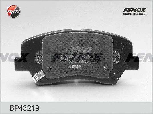 BP43219 FENOX Комплект тормозных колодок, дисковый тормоз (фото 1)