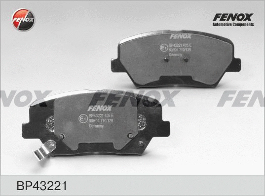 BP43221 FENOX Комплект тормозных колодок, дисковый тормоз (фото 1)
